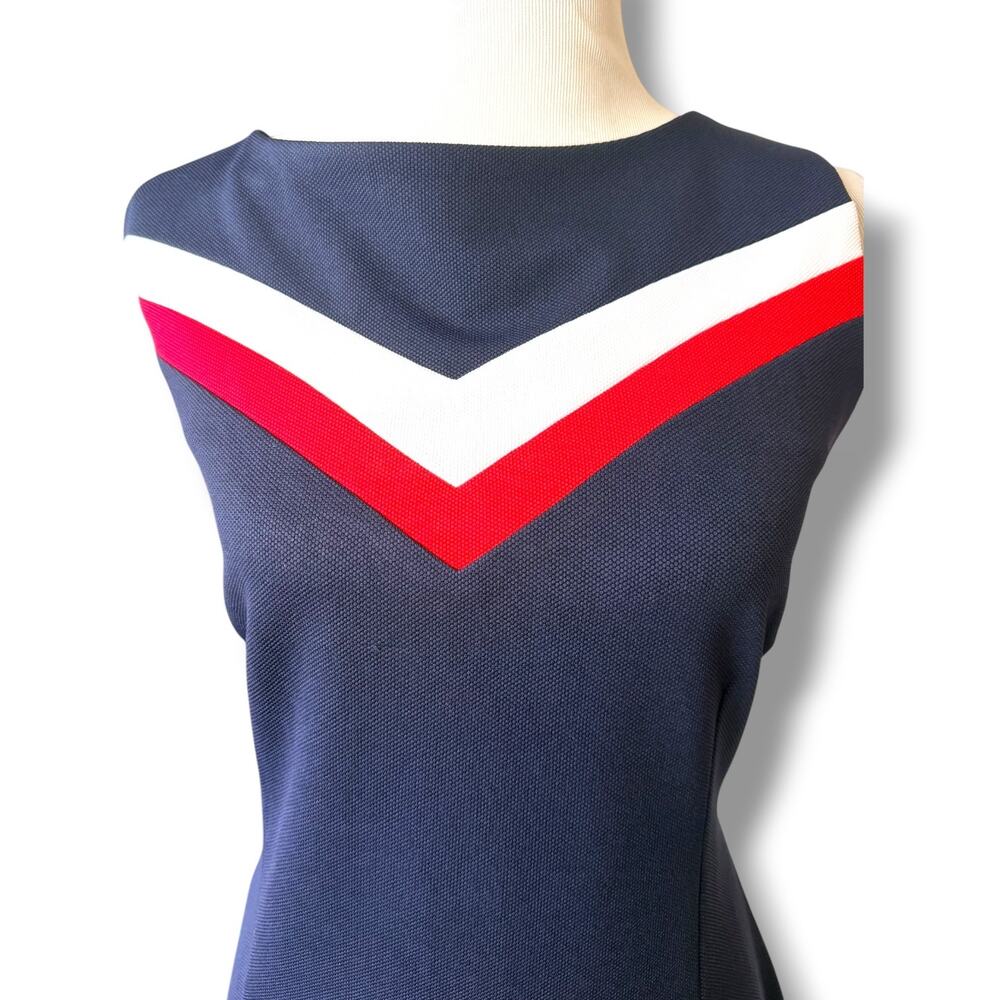 Tatyana Clothing Vintage-Inspired Rock the Boat Chevron Wiggle Dress EUC - Picture 5 of 9